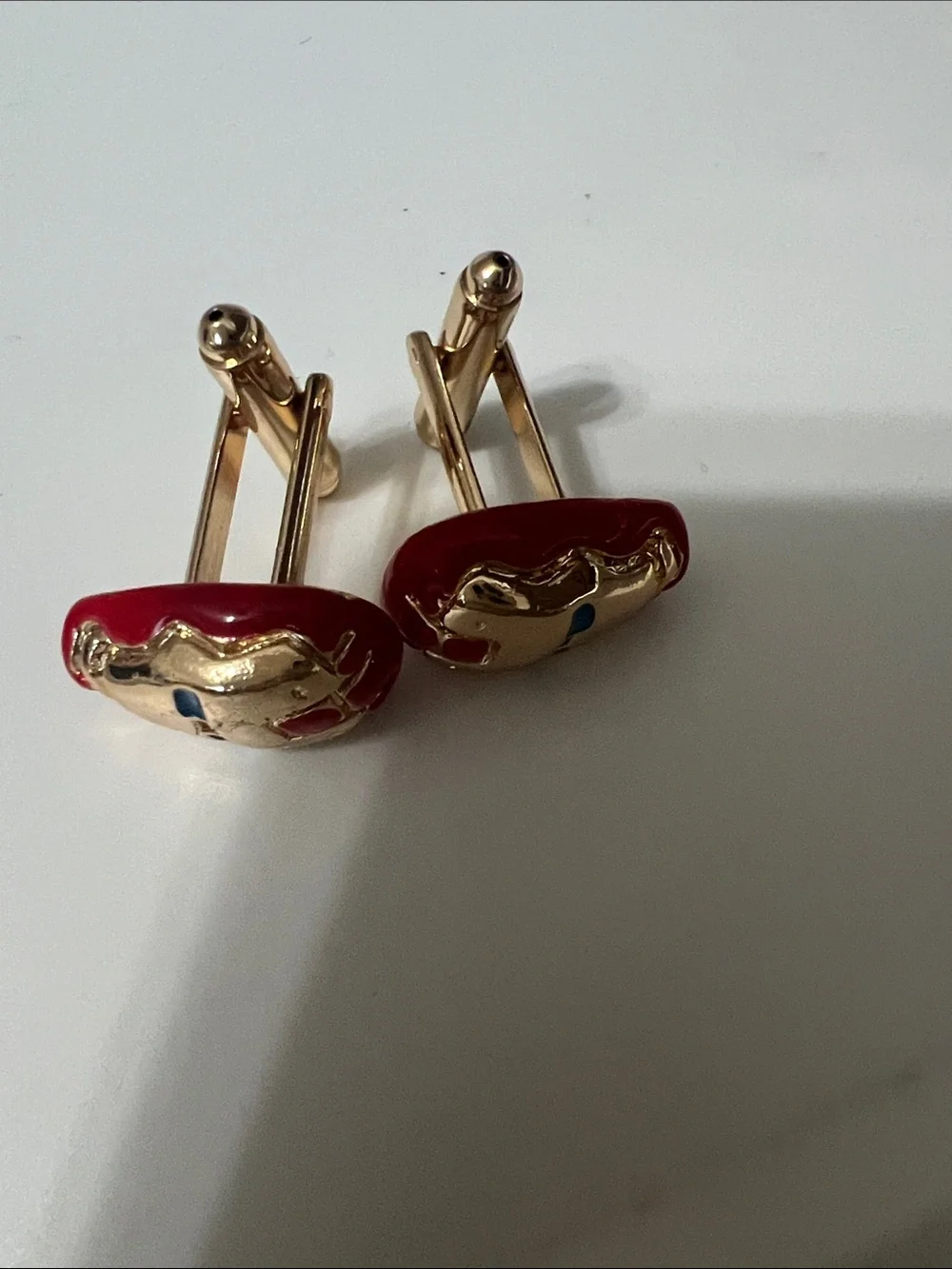 Iron Man Gold & Red Enamel Men’s Cufflinks